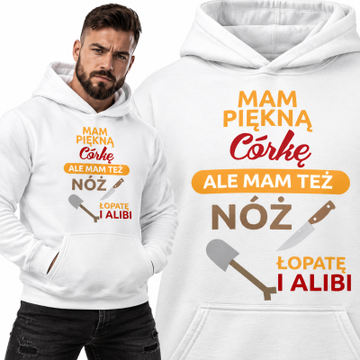 BLUZA Z KAPTUREM MAM PIĘKNĄ CÓRKĘ